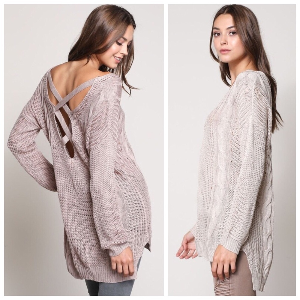 1HR SALE✨ New natural cross cross sweater - Picture 4 of 4
